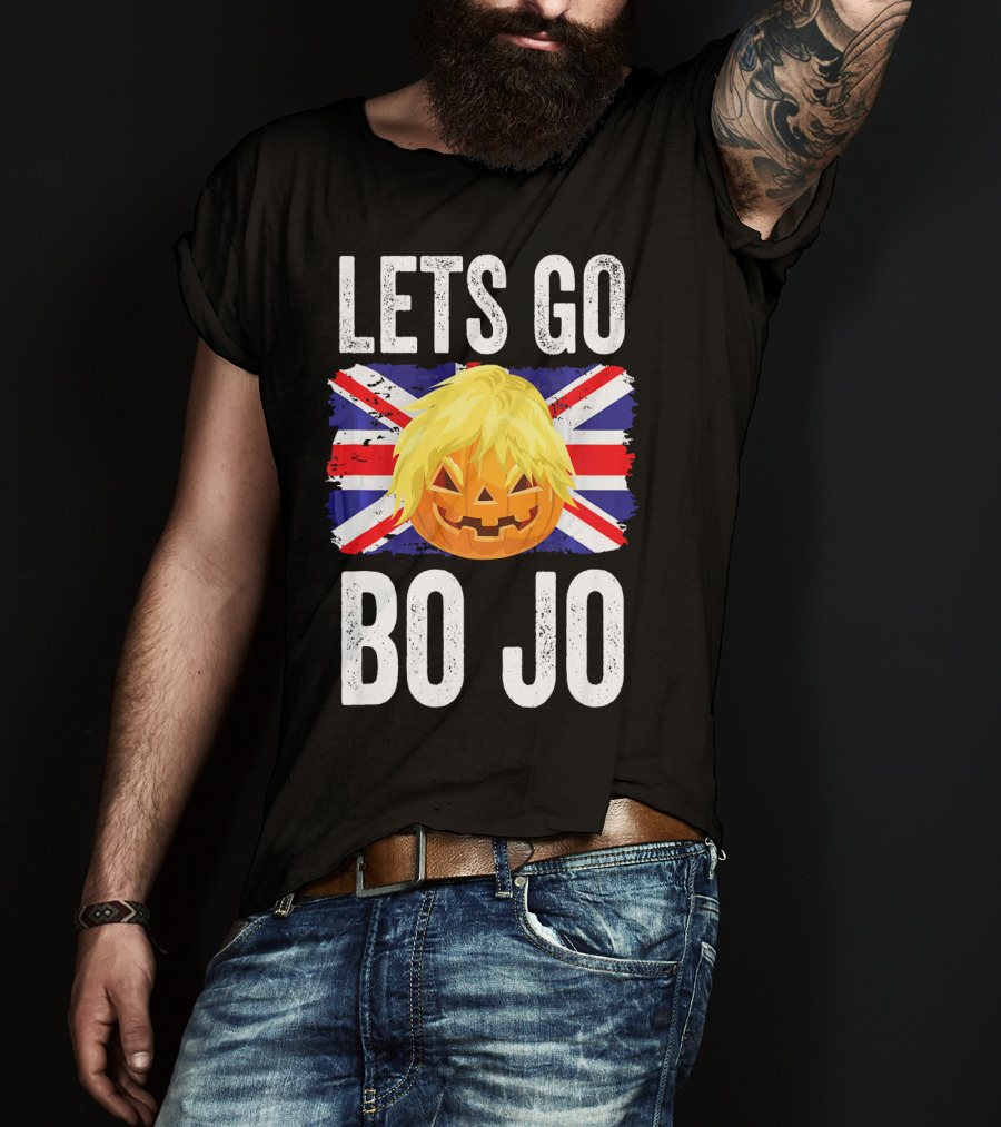 Lets Go Bo Jo Halloween Brexit Pumpkin Union Jack T-Shirt