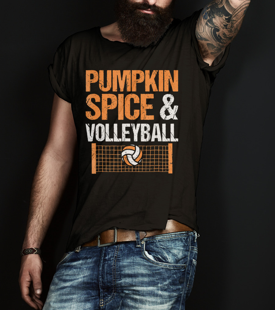 Pumpkin Spice And Volleyball Fall Season Essentials T-Shirt
