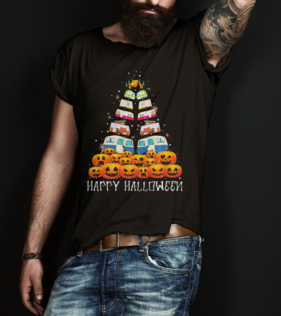 Happy Halloween Pumpkin Camper Fun T-Shirt