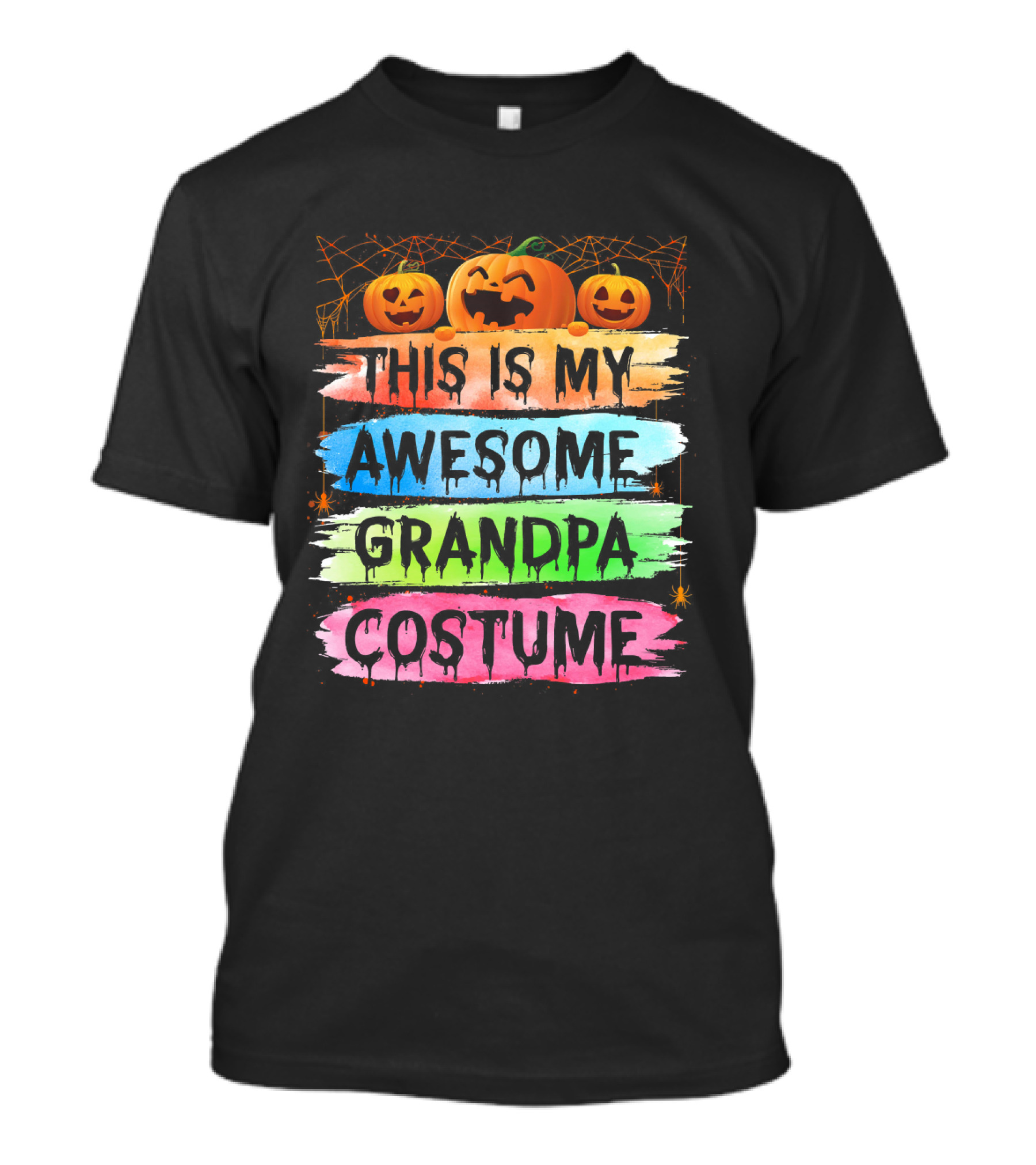 This Is My Awesome Grandpa Costume Halloween Pumpkins T-Shirt