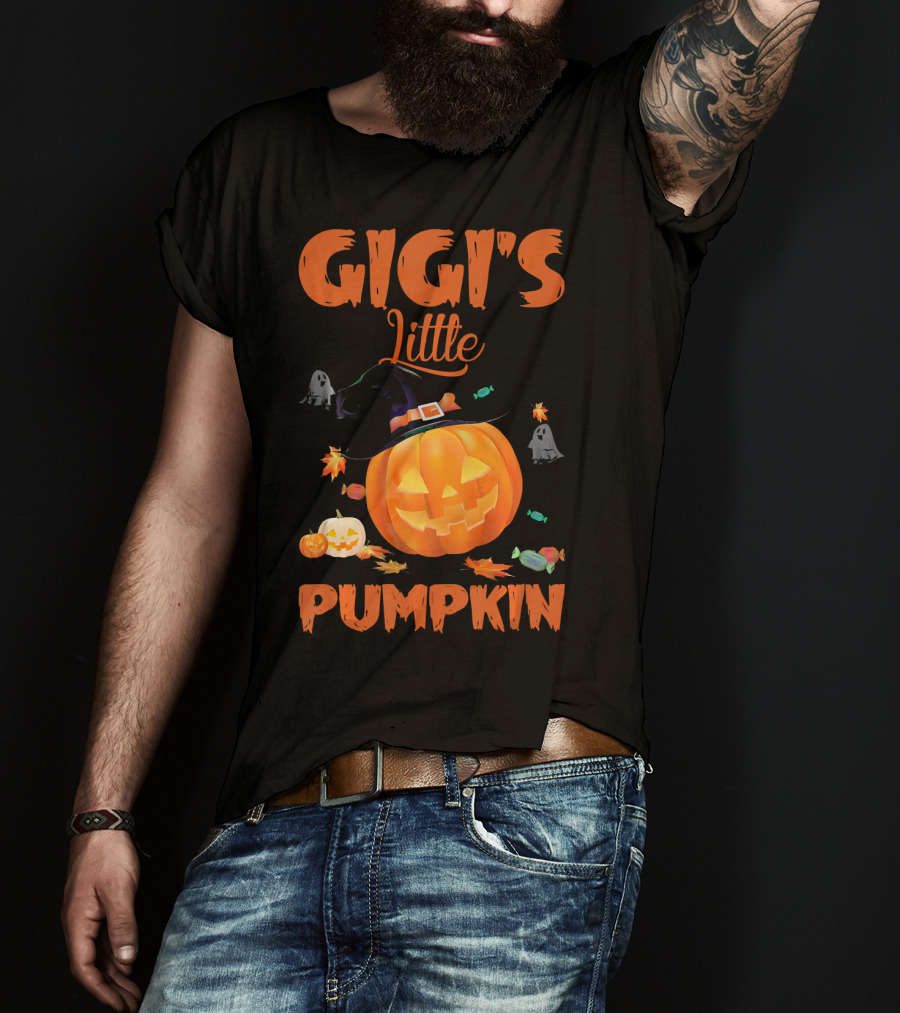 Gigi's Little Pumpkin Halloween Ghosts Candy Jack-O'-Lantern T-Shirt