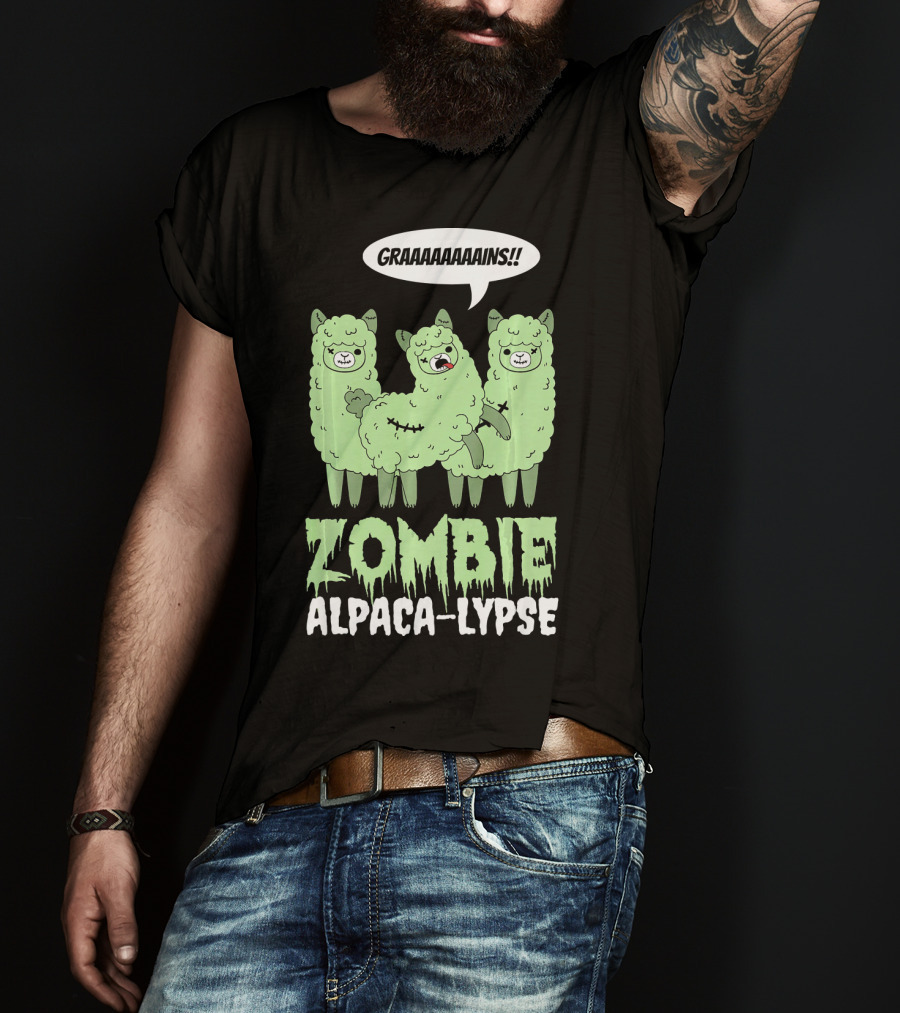 Zombie Alpaca-lypse GRAAAAINS T-Shirt