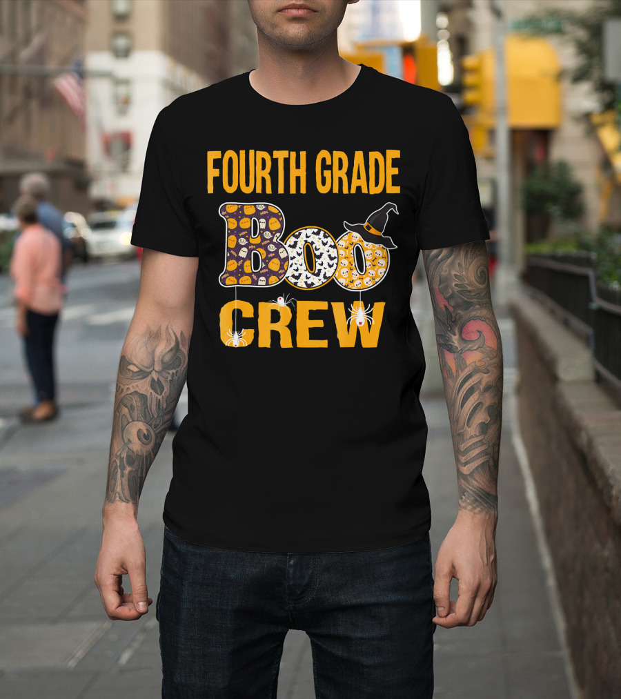 Fourth Grade Boo Crew Halloween Theme Teacher Gift T-Shirt