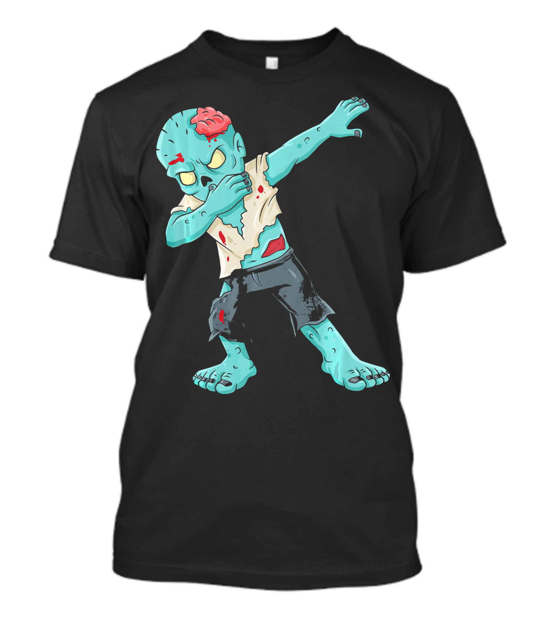 Dabbing Zombie Kid With Exposed Brain T-Shirt