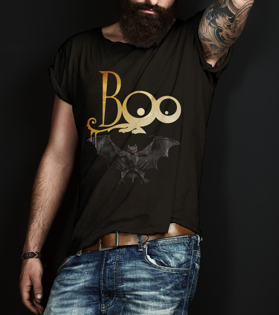 Boo Halloween Cool Bat Spooky Night T-Shirt