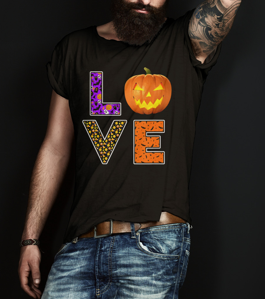 Halloween Trick Treat Love Pumpkin Pat T-Shirt