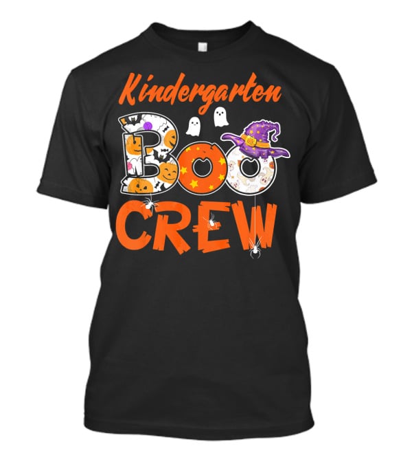 Kindergarten Boo Crew Halloween Party Kids Teacher T-Shirt