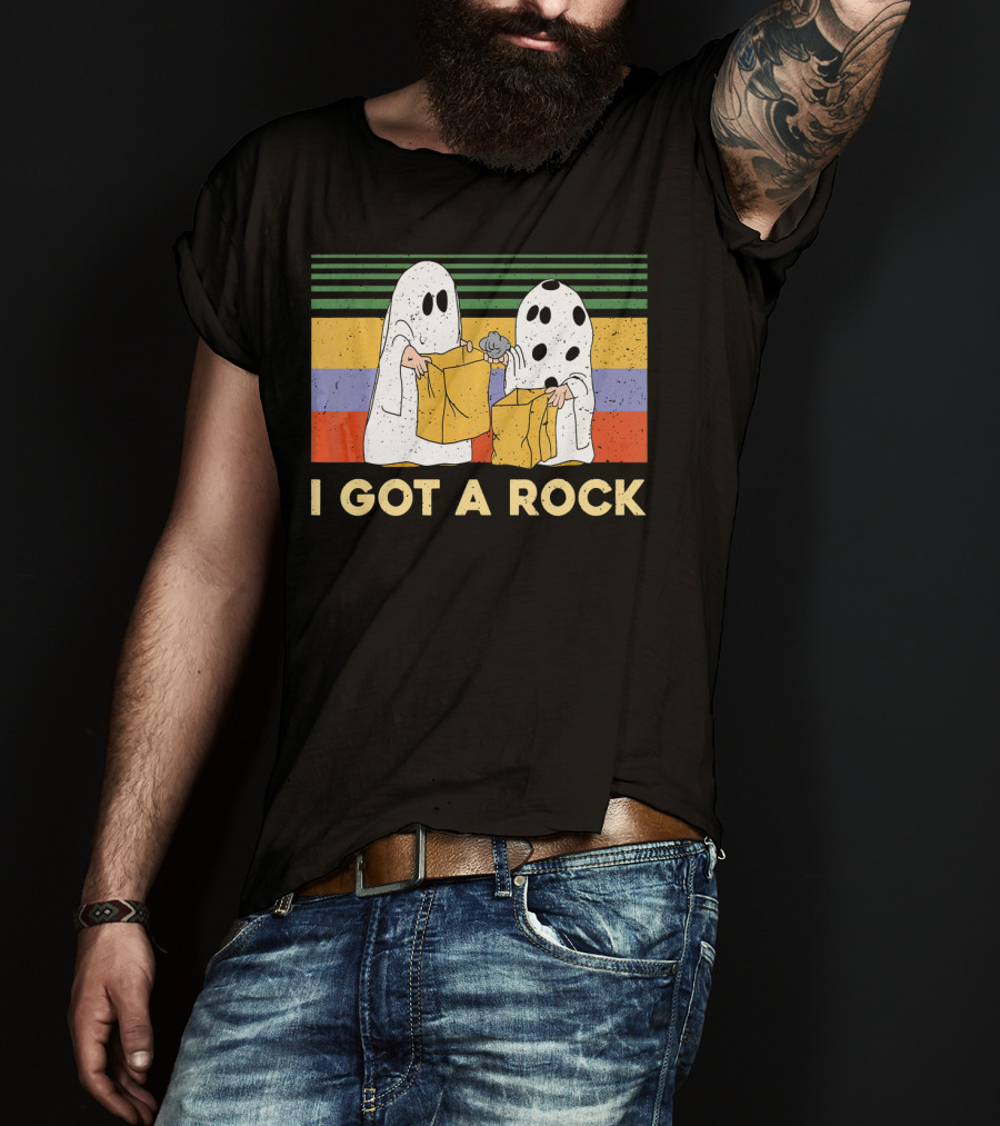 Ghost Halloween I Got A Rock Vintage T-Shirt