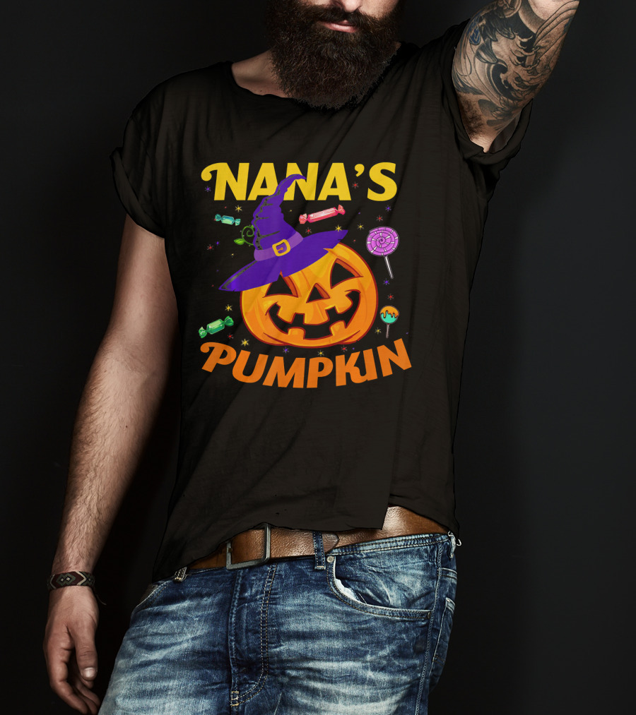 Nana's Pumpkin Halloween Candy For Toddlers T-Shirt