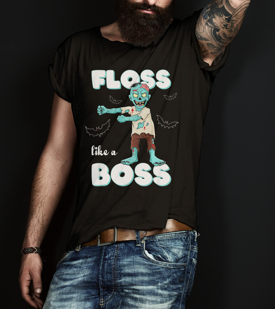 Floss Like A Boss Zombie Dancing With Bats T-Shirt