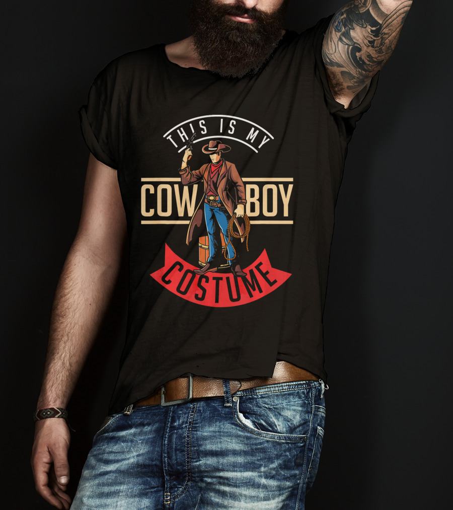 This Is My Cowboy Costume Halloween Western T-Shirt