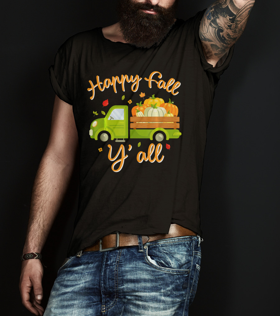 Happy Fall Y'all Pumpkin Truck Costume T-Shirt