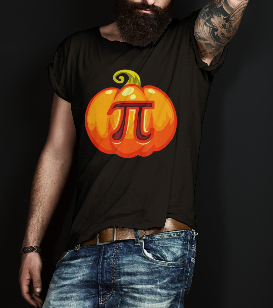 Math Teacher Pi Symbol Pumpkin Halloween Costume T-Shirt