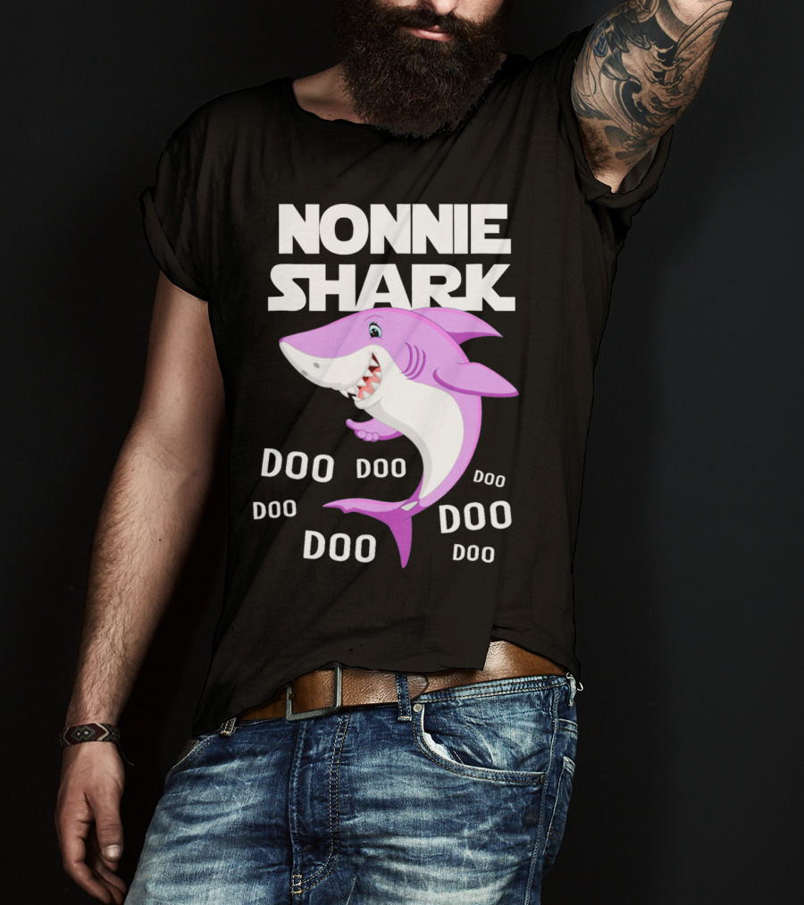 Nonnie Shark Doo Doo Doo Grandma Gift T-Shirt