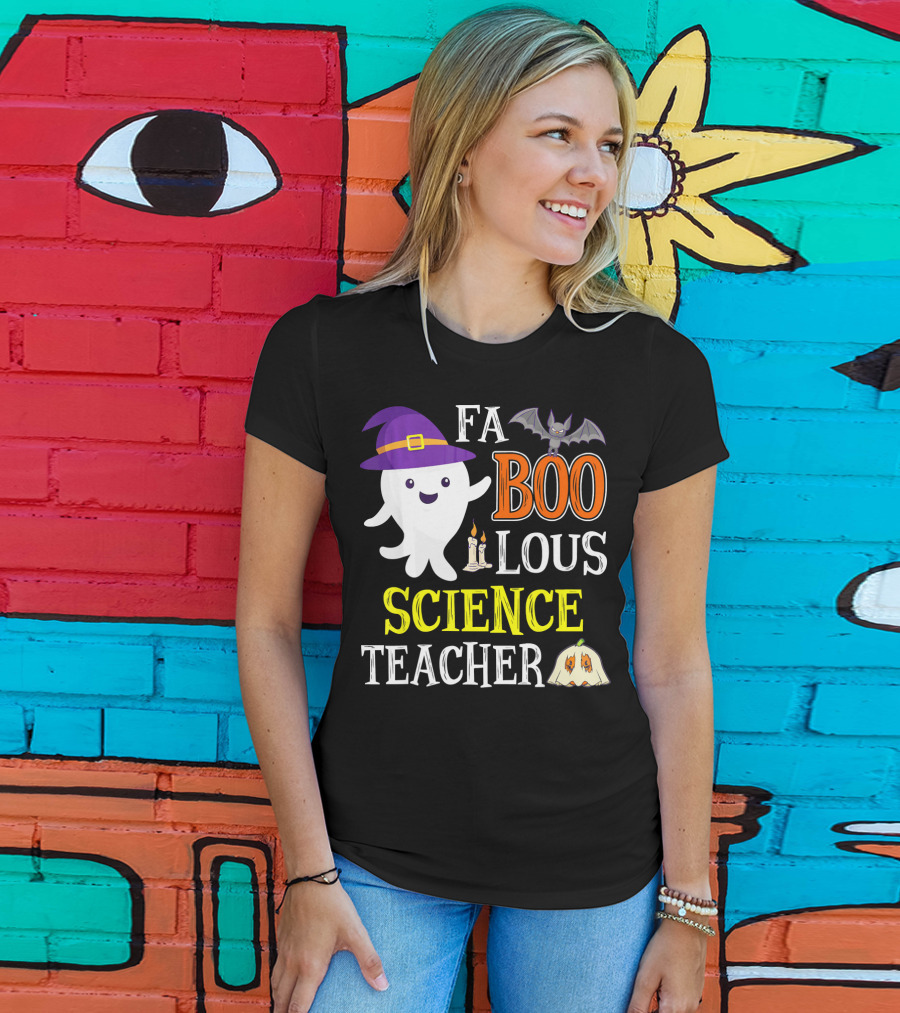 FaBOOlous Science Teacher Ghost Halloween T-Shirt