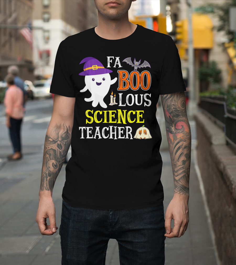 FaBOOlous Science Teacher Ghost Halloween T-Shirt