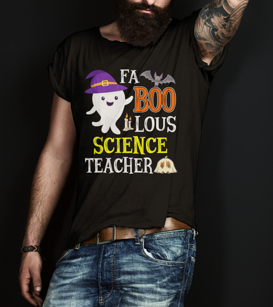 FaBOOlous Science Teacher Ghost Halloween T-Shirt