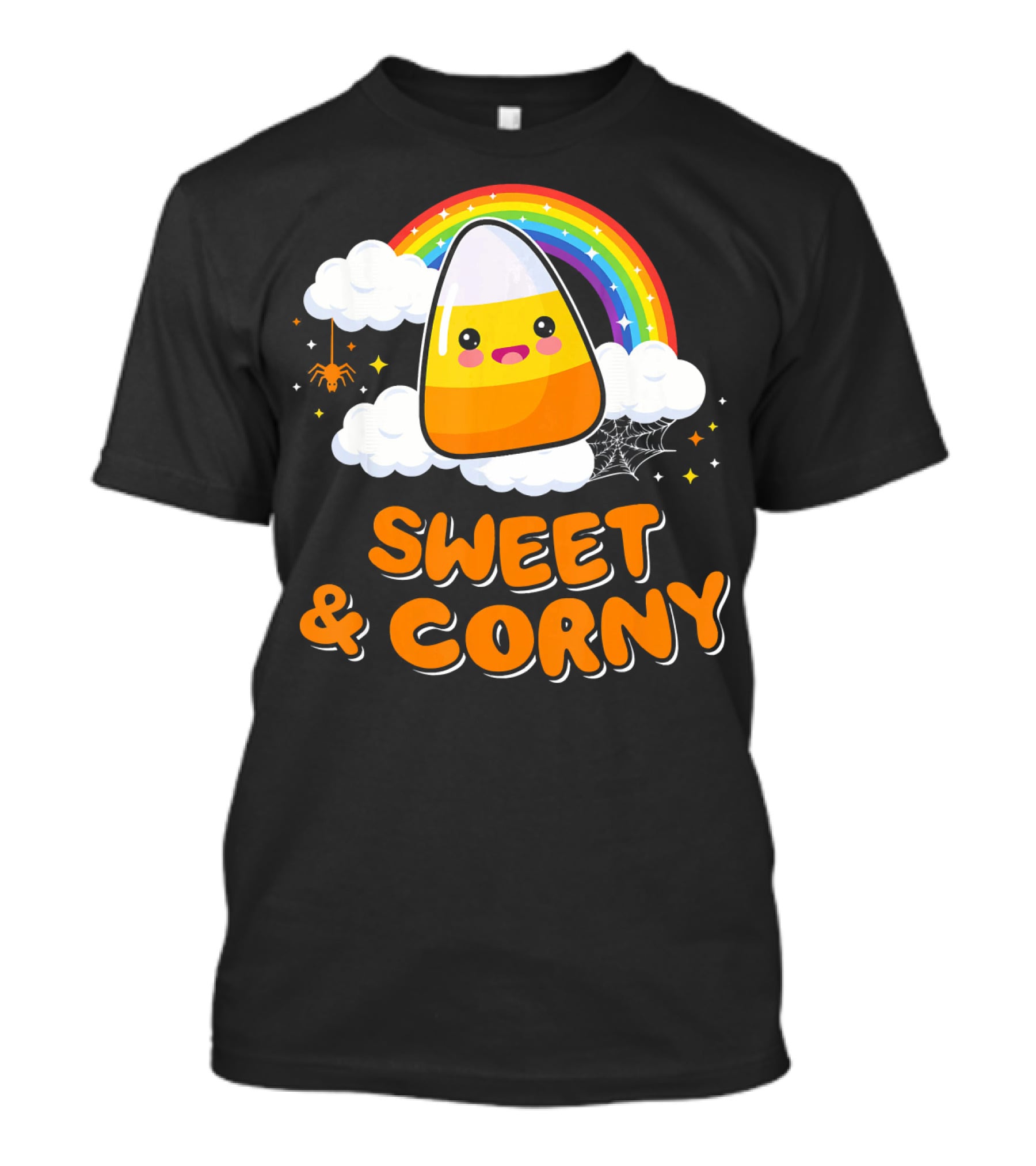 Sweet And Corny Cute Candy Corn Kawaii Halloween T-Shirt