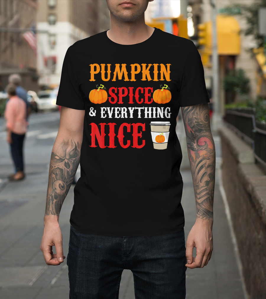 Pumpkin Spice And Everything Nice Coffee Halloween Costume T-Shirt