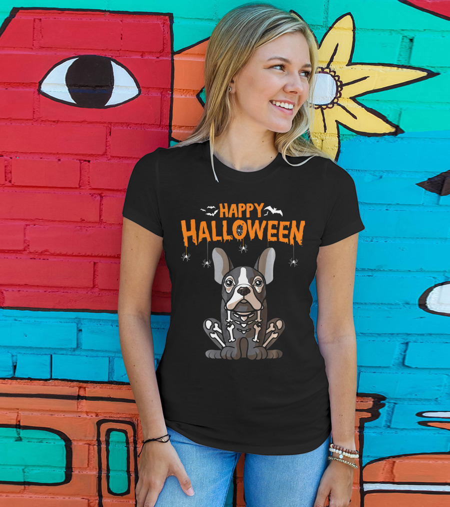 Happy Halloween French Bulldog Frenchie T-Shirt