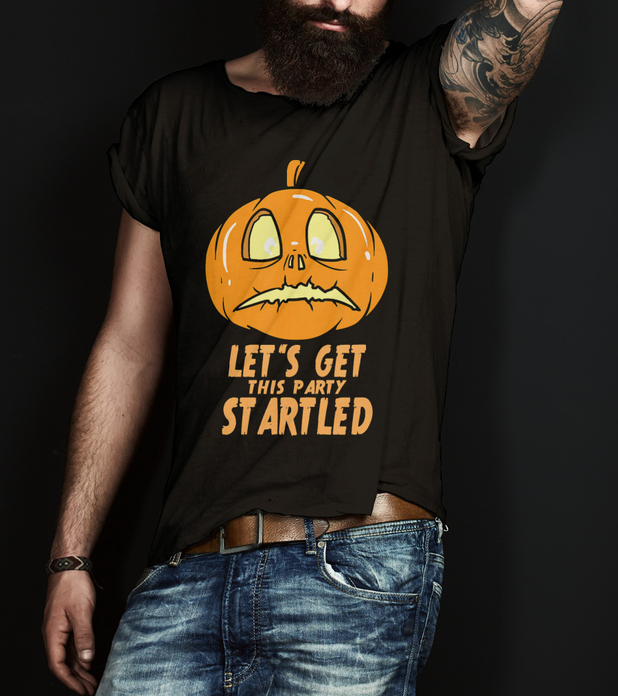 Let's Get This Party Startled Jack O Lantern Pumpkin T-Shirt