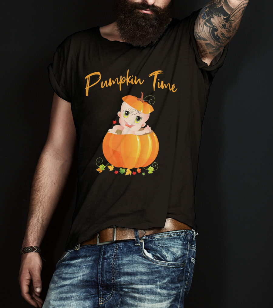 Pumpkin Time Baby Halloween Pumpkin T-Shirt