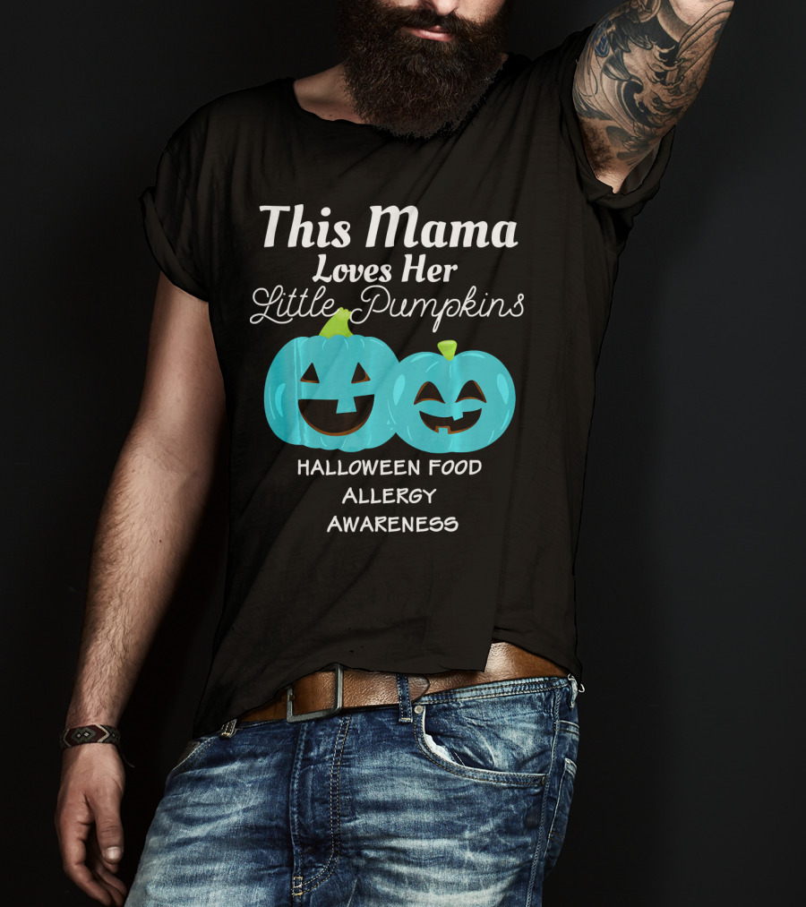 This Mama Loves Her Little Pumpkins Halloween Food Allergy Awareness T-Shirt