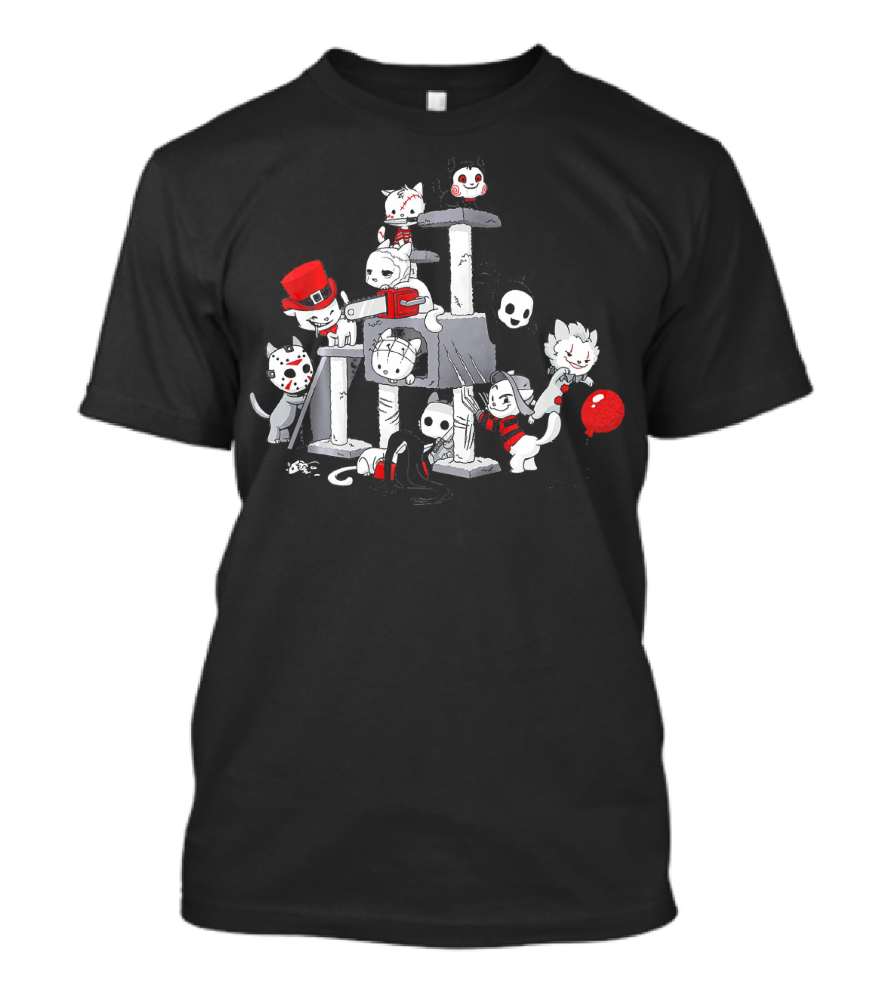 Kitties Killer Horror Movie Icons Cats T-Shirt