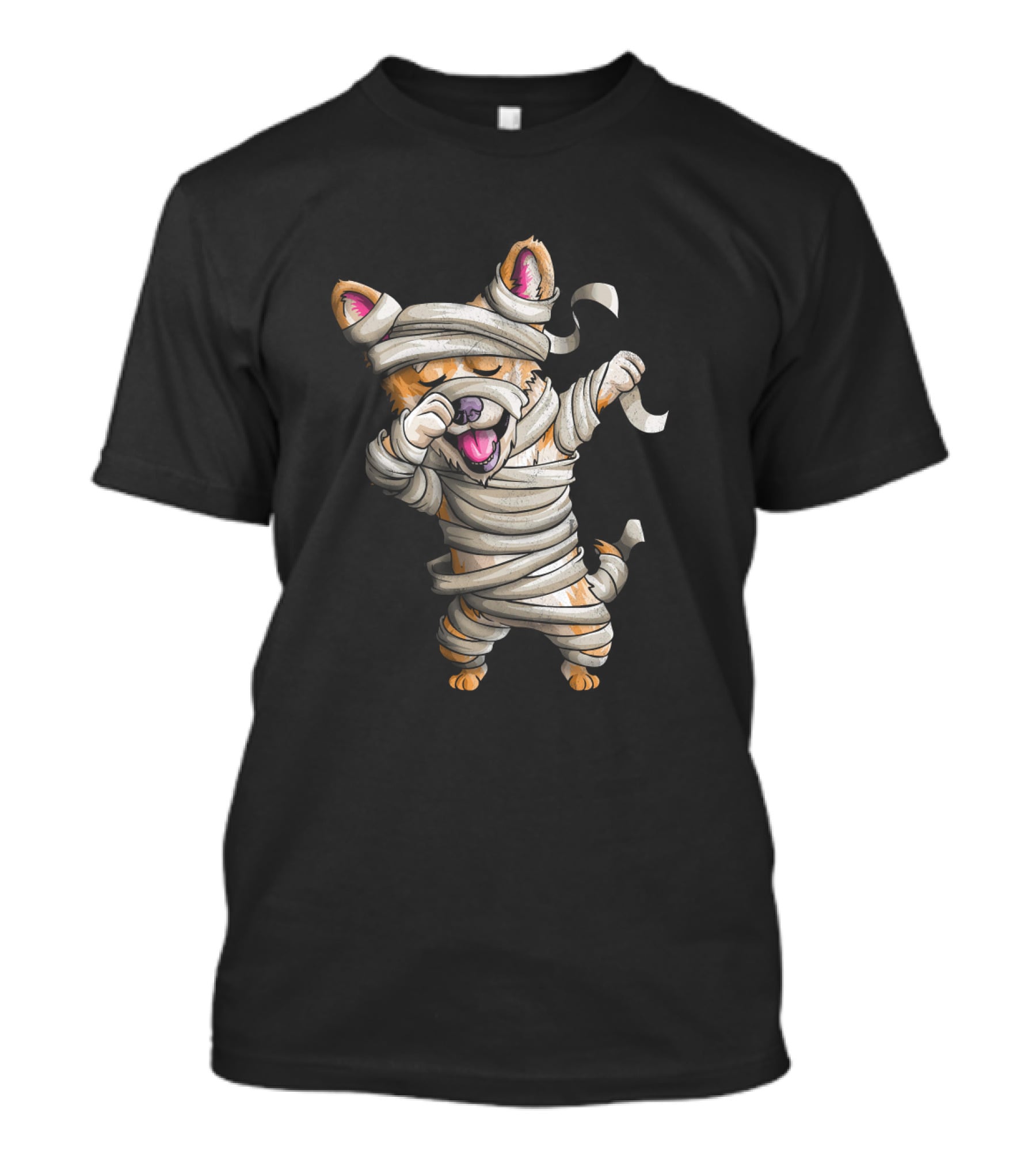 Cute Halloween Mummy Corgi Dabbing T-Shirt