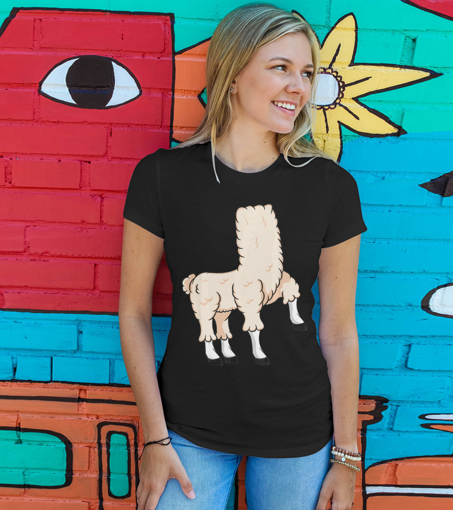 Llama Costume Halloween Easy Cosplay Headless T-Shirt