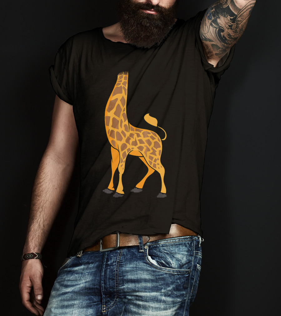 Giraffe In The Style Of A Dinosaur At The Tail End T-Shirt