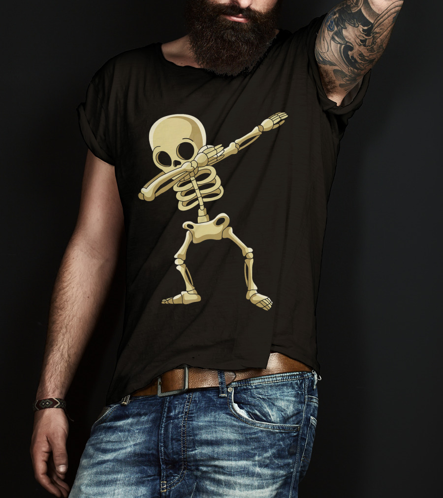 Kids Skeleton Dabbing Pose T-Shirt