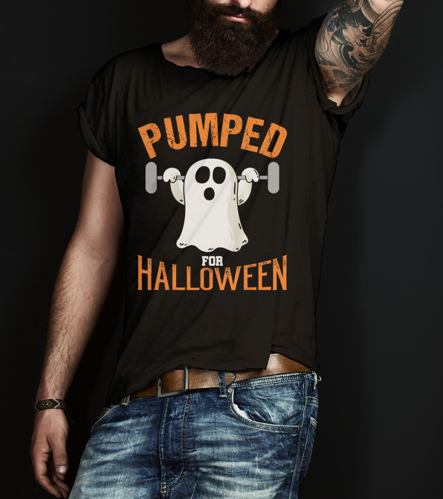 Pumped For Halloween Fitness Ghost T-Shirt