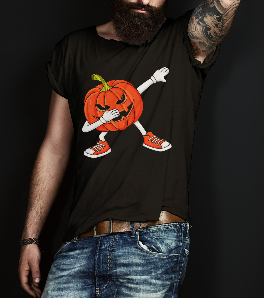 Dabbing Jack O Lantern Pumpkin Dance Pose T-Shirt