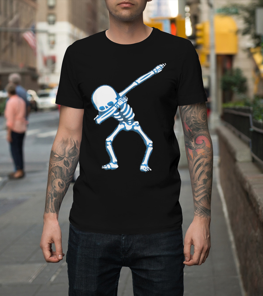Dabbing Skeleton Dance Pose Fun Halloween T-Shirt