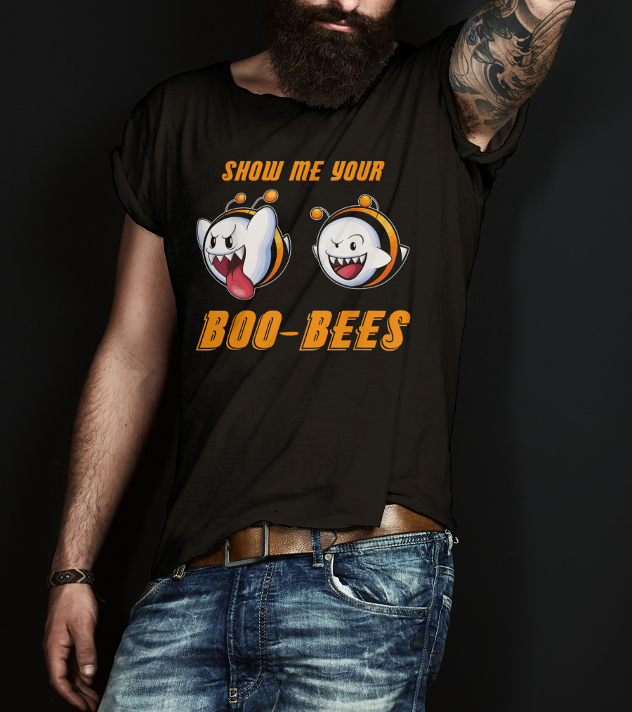Show Me Your Boo Bees Halloween Ghost Bees T-Shirt