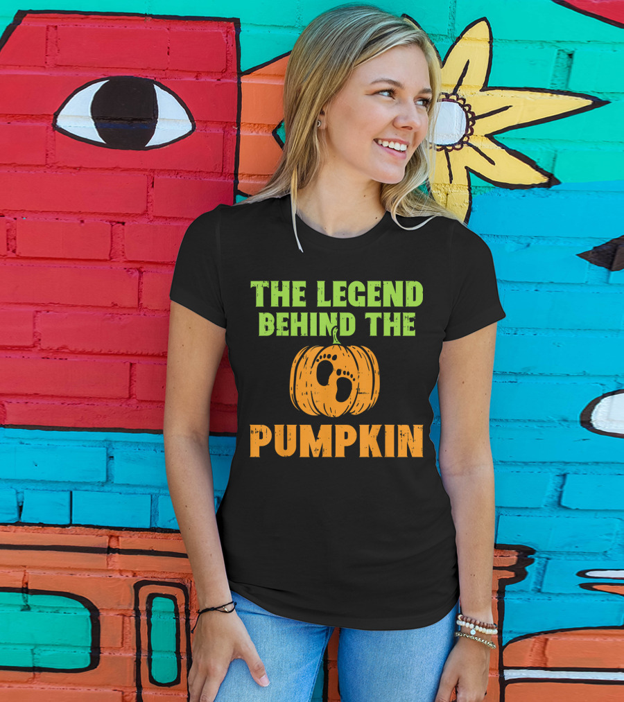 The Legend Behind The Pumpkin Footprints Baby Announcement T-Shirt