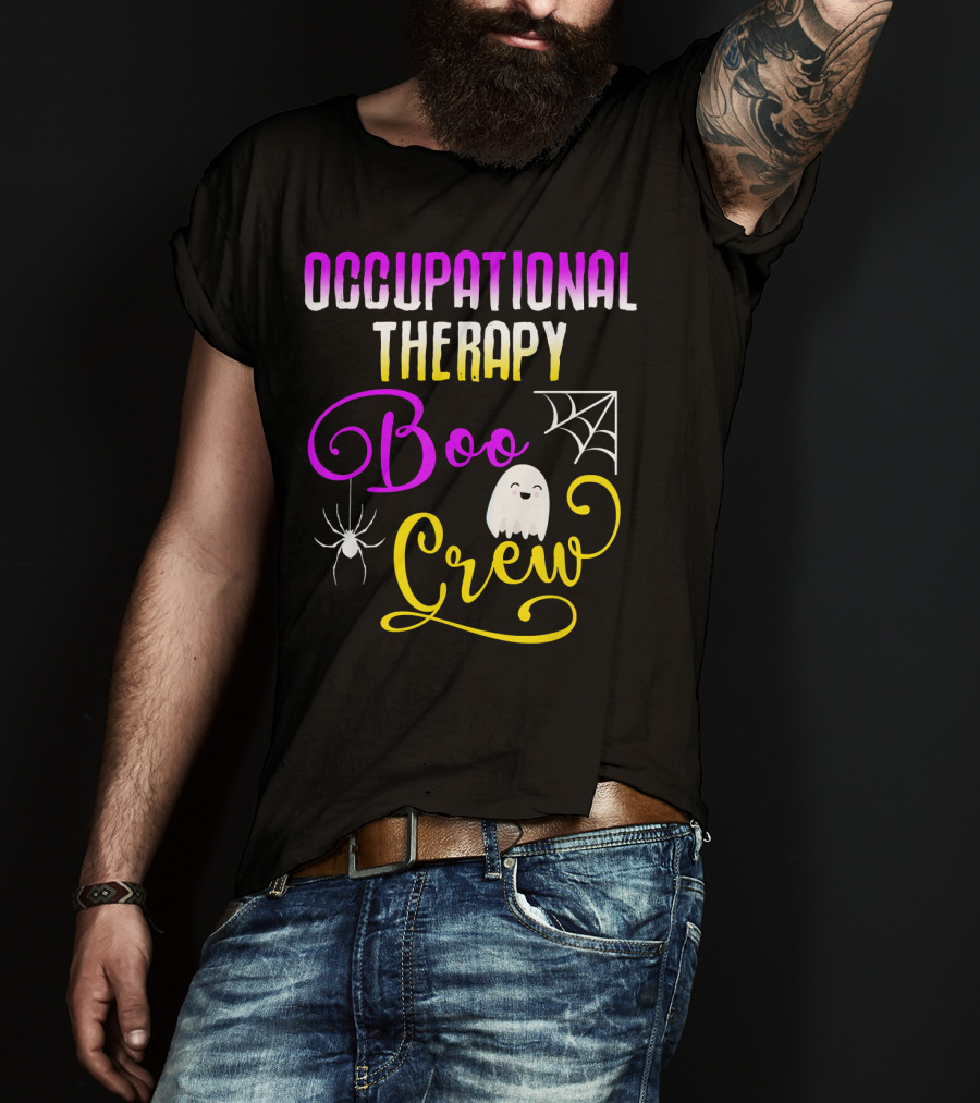 Occupational Therapy Halloween Boo Crew Ghost And Spider T-Shirt