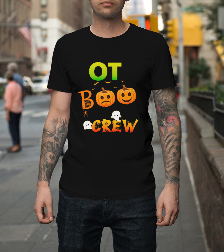 OT Boo Crew Halloween Funny Occupational Pumpkin Ghosts T-Shirt