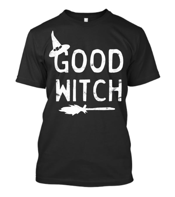 Good Witch Halloween October Witch Hat Broomstick T-Shirt