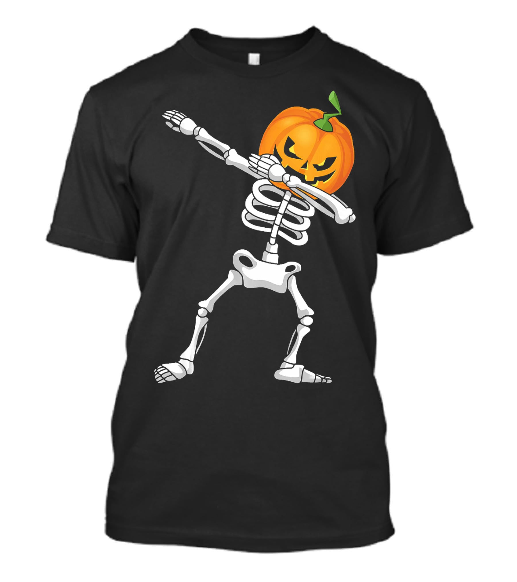 Halloween Pumpkin Skeleton Dabbing Kids T-Shirt