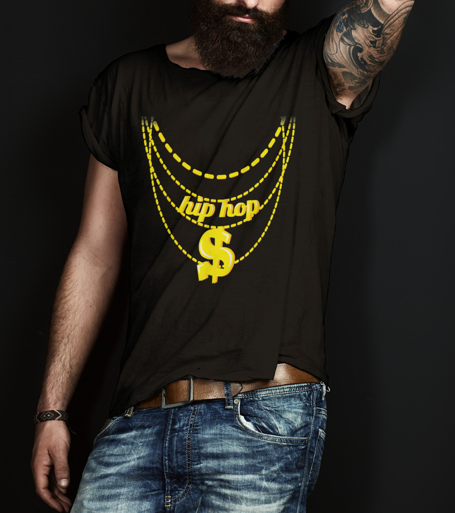 Hip Hop Dollar Sign Chains Costume Halloween T-Shirt