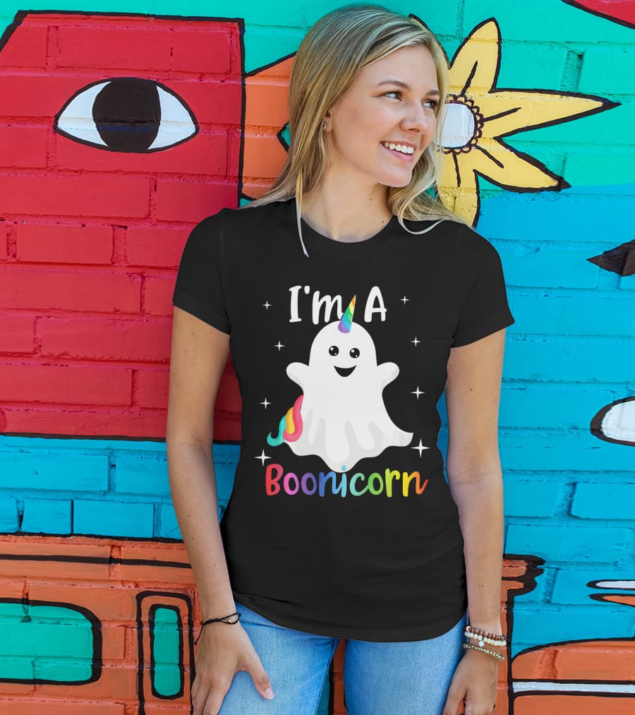 I'm A Boonicorn Cute Halloween Funny Unicorn Ghost T-Shirt