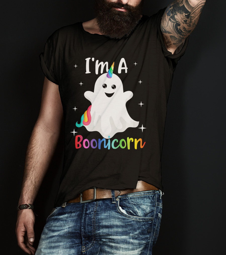 I'm A Boonicorn Cute Halloween Funny Unicorn Ghost T-Shirt
