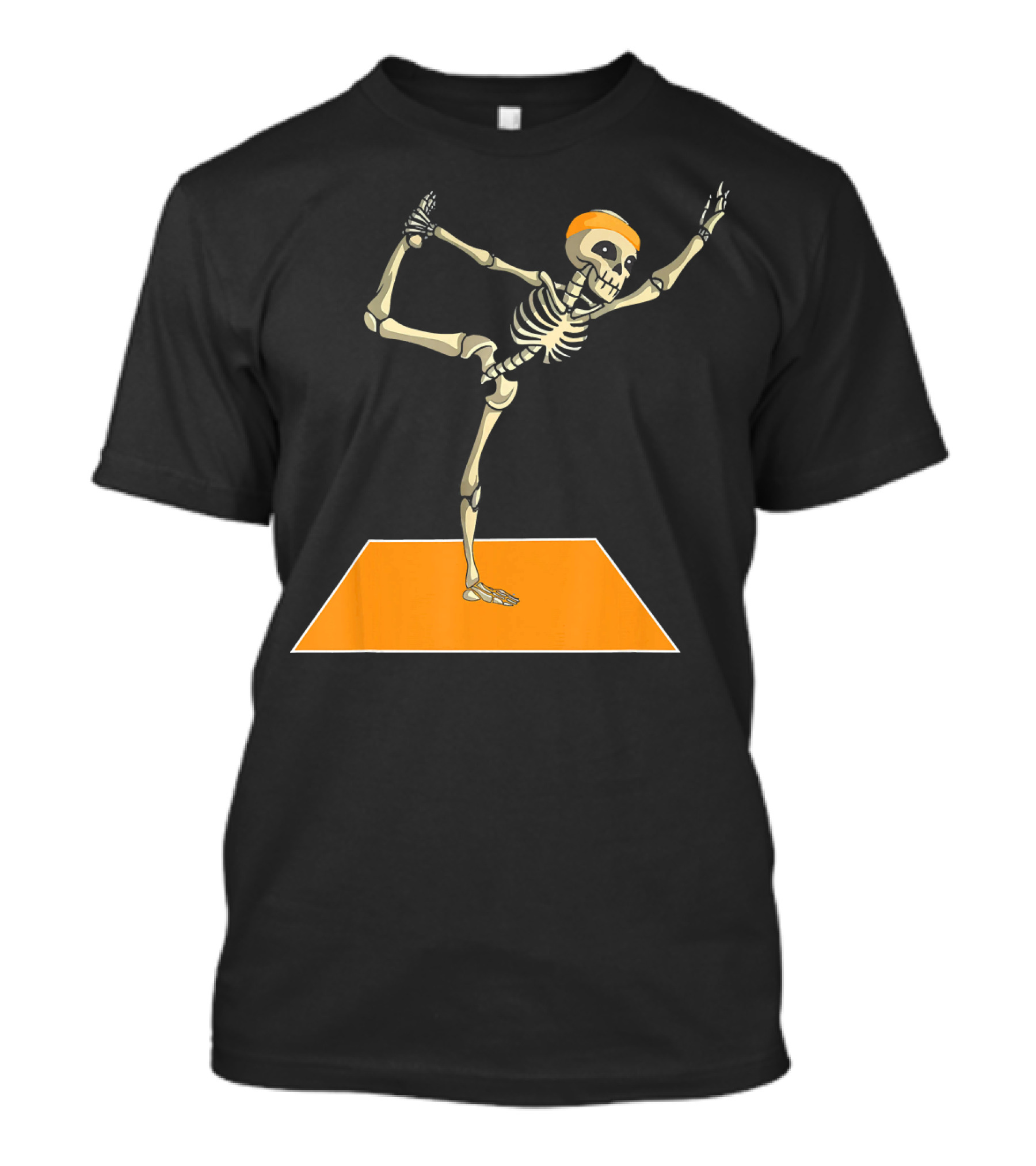 Halloween Skeleton Yoga Pose Spooky Funny Exercise T-Shirt