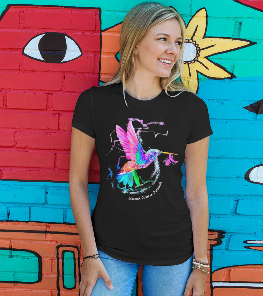 Hummingbird Breast Cancer Awareness T-Shirt