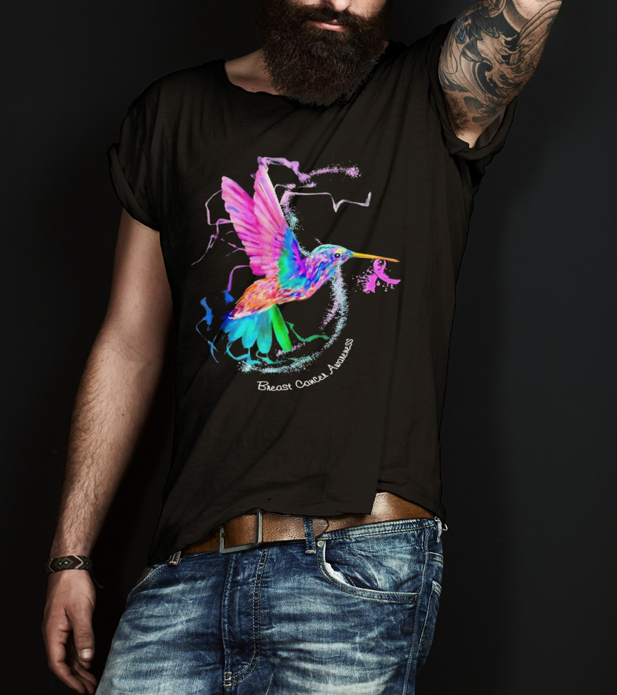 Hummingbird Breast Cancer Awareness T-Shirt