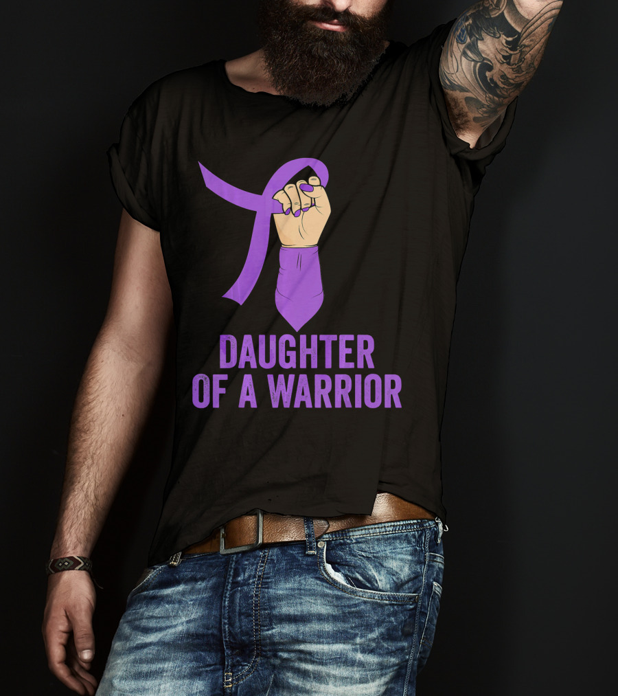 Daughter Of A Warrior Pancreatic Cancer Awareness T-Shirt