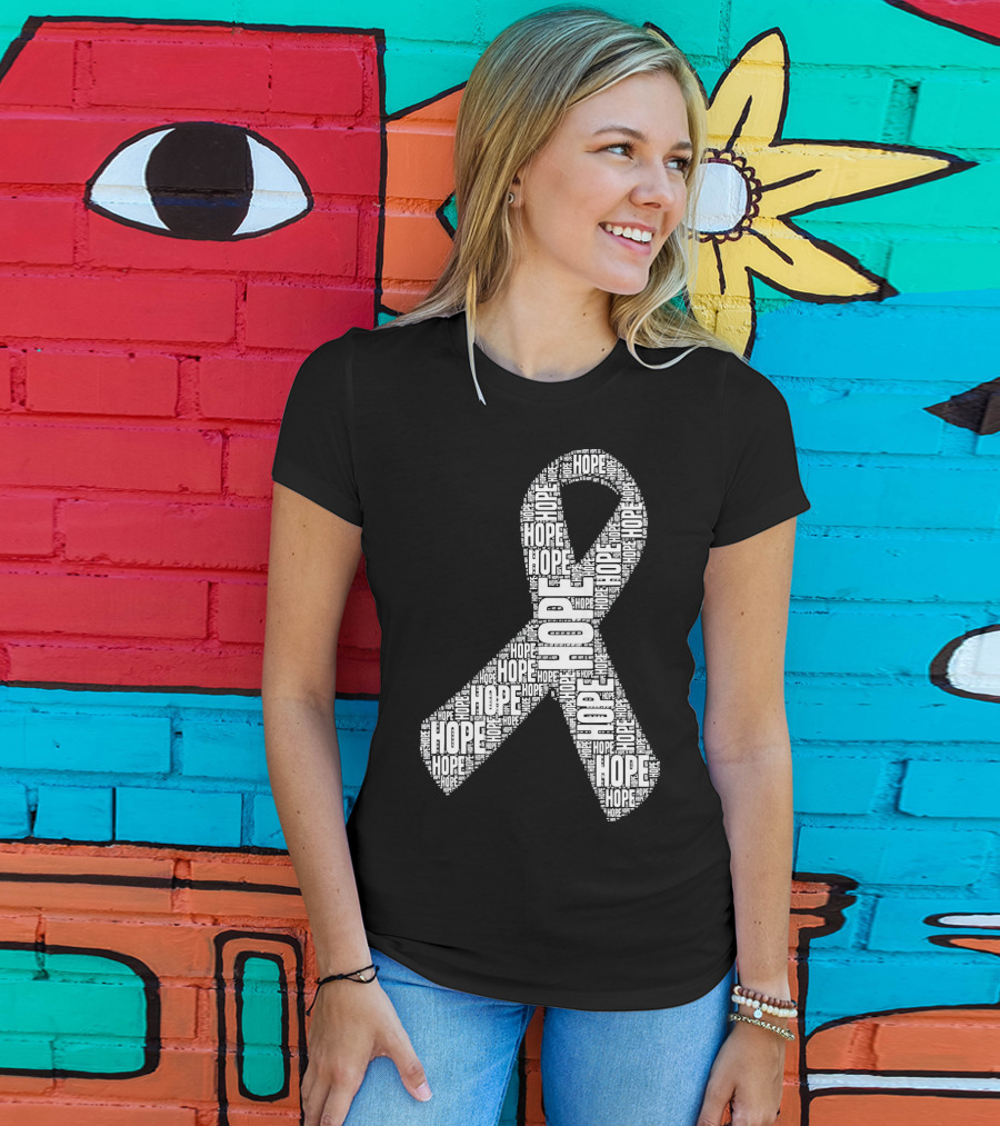 Hope Ribbon Lung Cancer Awareness T-Shirt