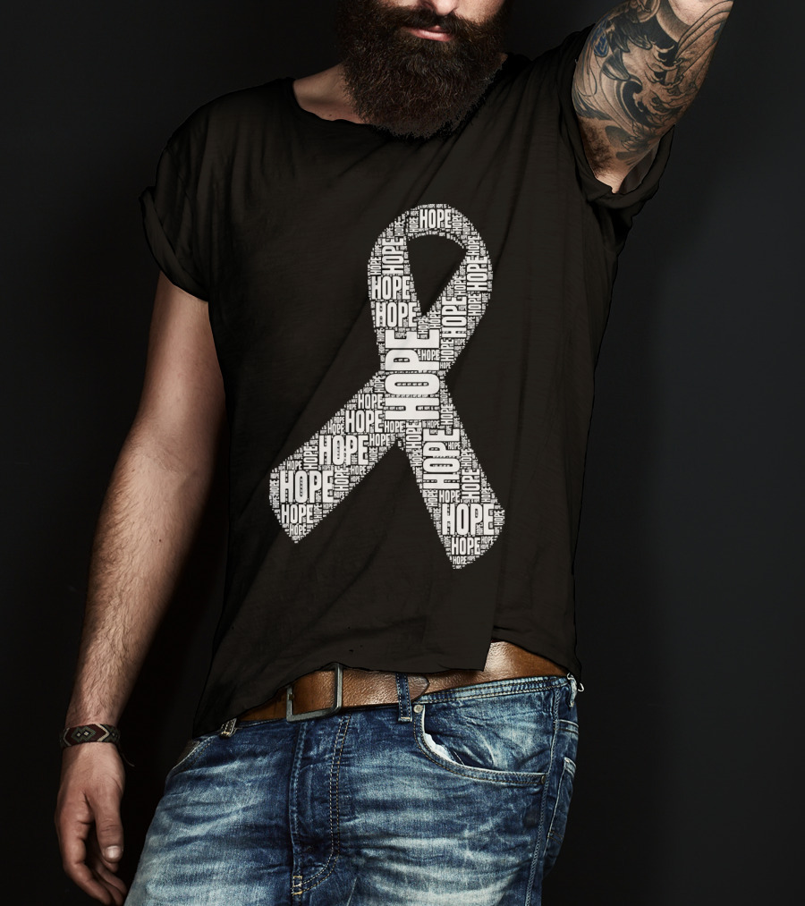 Hope Ribbon Lung Cancer Awareness T-Shirt
